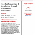 Conflict Prevention & Resolution through IEP Meeting Facilitation
