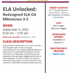 3rd-5th Redesigned ELA GA Milestones: ELA Unlocked