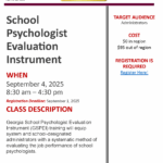GA School Psychologist Evaluation Instrument  (GSPEI)