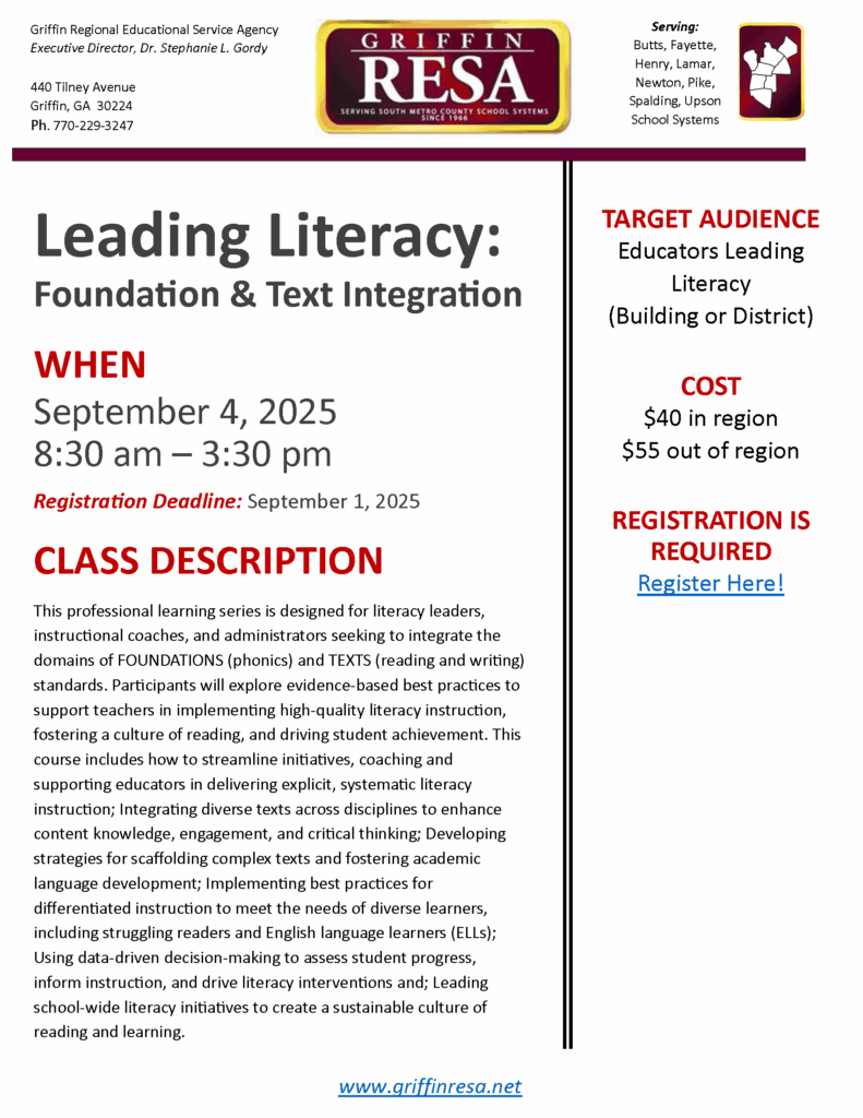 Leading Literacy: Foundation & Text Integration