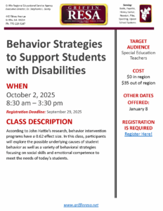 Behavior Strategies to Support Students with Disabilities