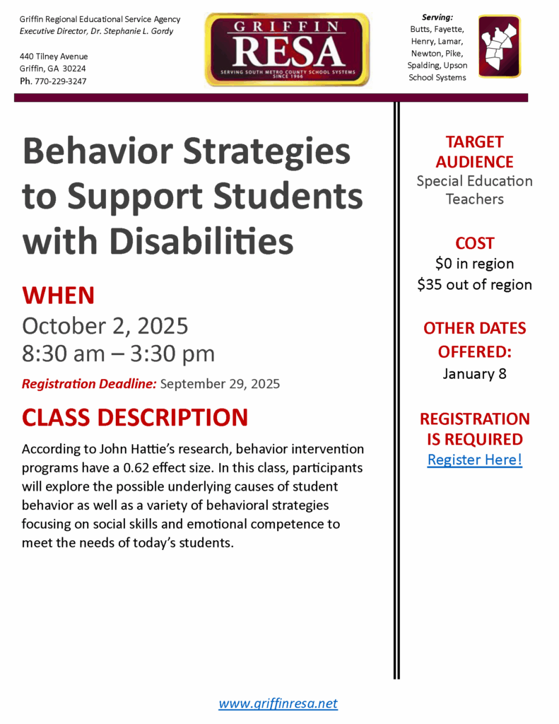 Behavior Strategies to Support Students with Disabilities