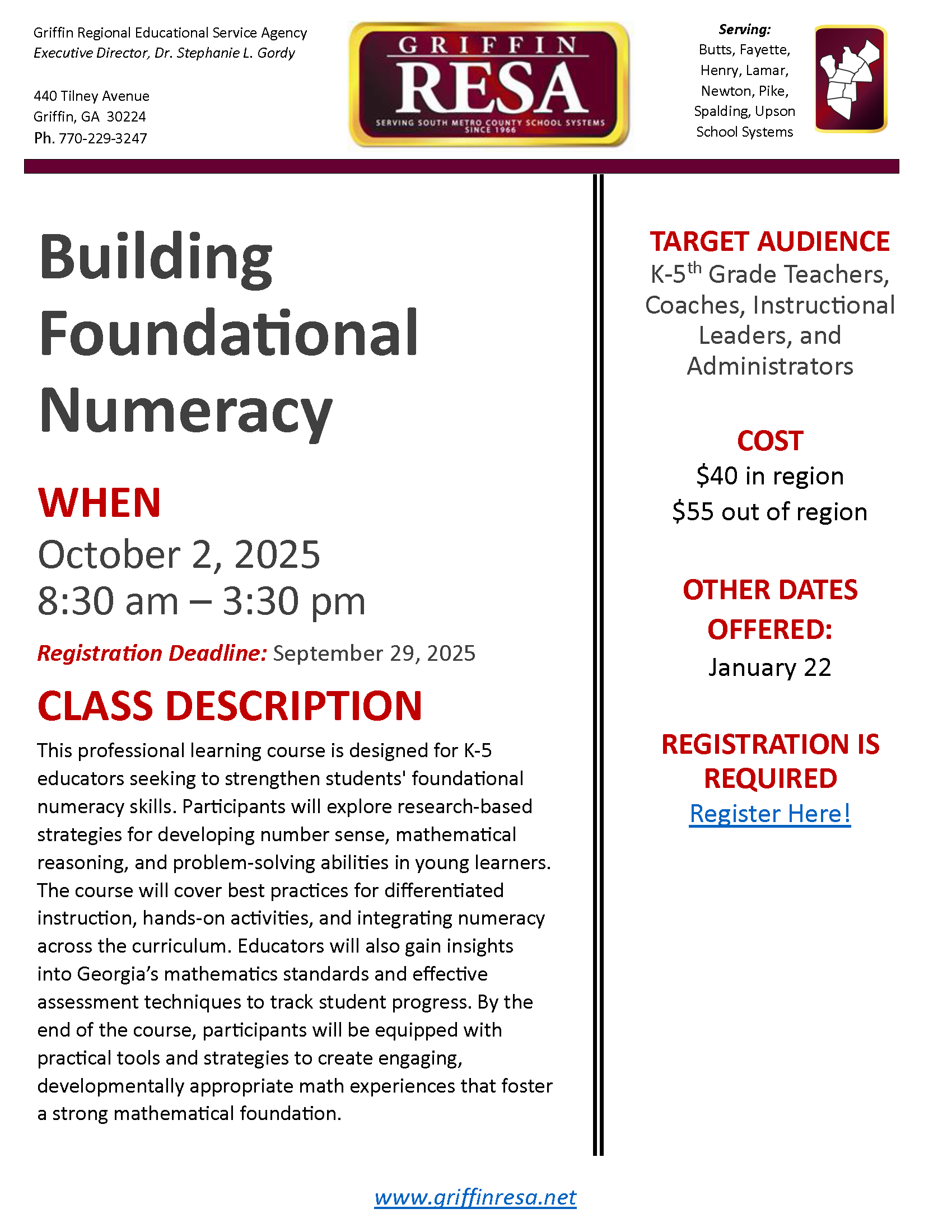 Building Foundational Numeracy Griffin Resagriffin Resa