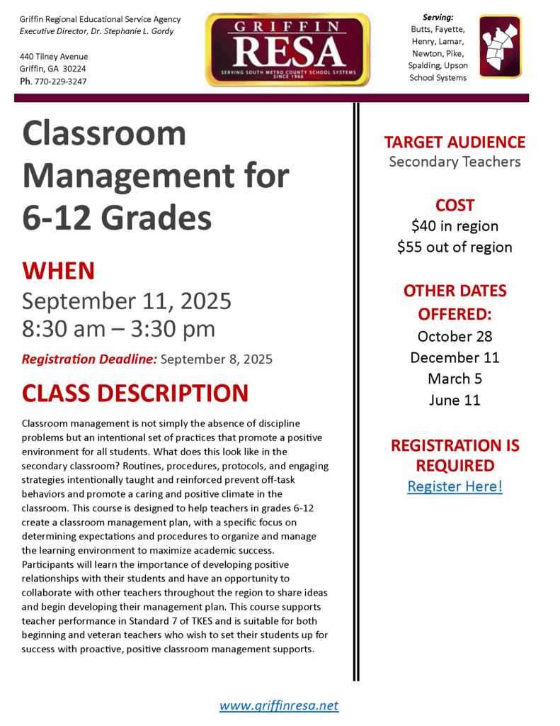 Classroom Management for 6th-12th Grades