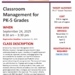 Classroom Management for PreK-5th grades
