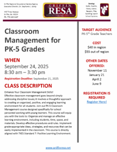 Classroom Management for PreK-5th grades