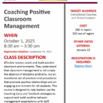 Coaching Positive Classroom Management