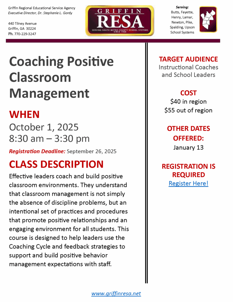 Coaching Positive Classroom Management