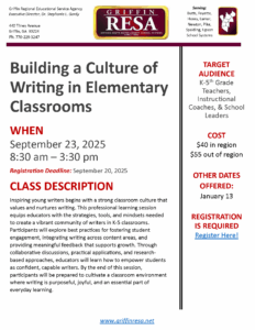 Building a Culture of Writing in Elementary Classrooms