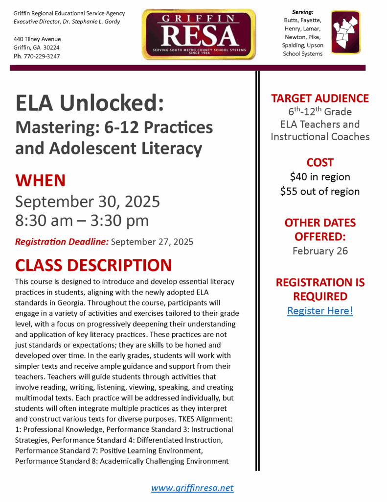 ELA Unlocked: Mastering 6-12 Practices & Adolescent Literacy