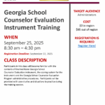 GA School Counselor Evaluation Instrument Training