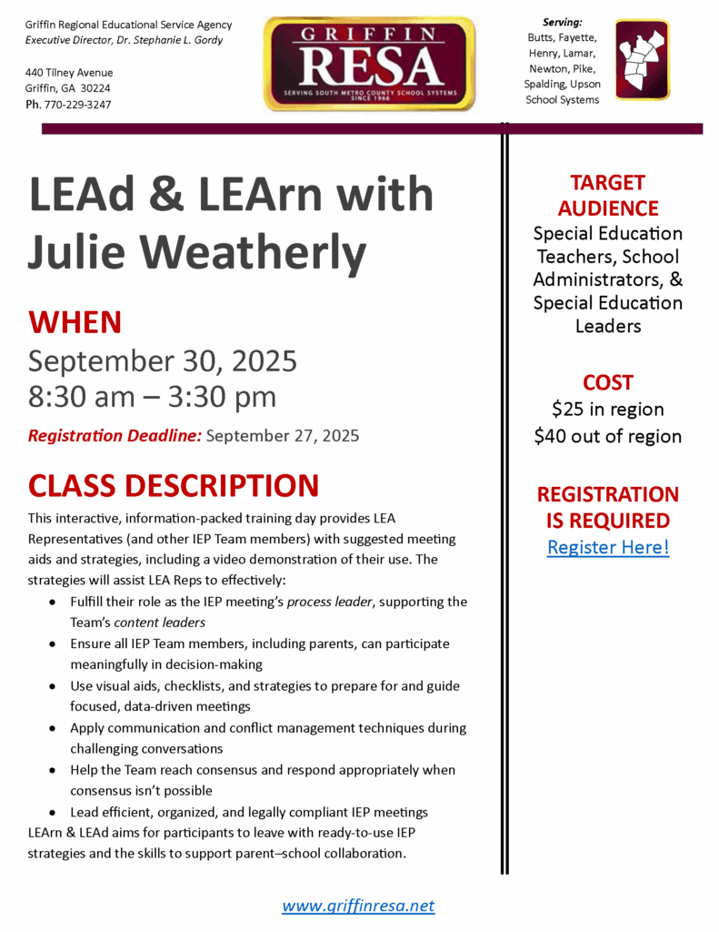 LEAd & LEArn with Julie Weathersly – Special Ed Legal Expert