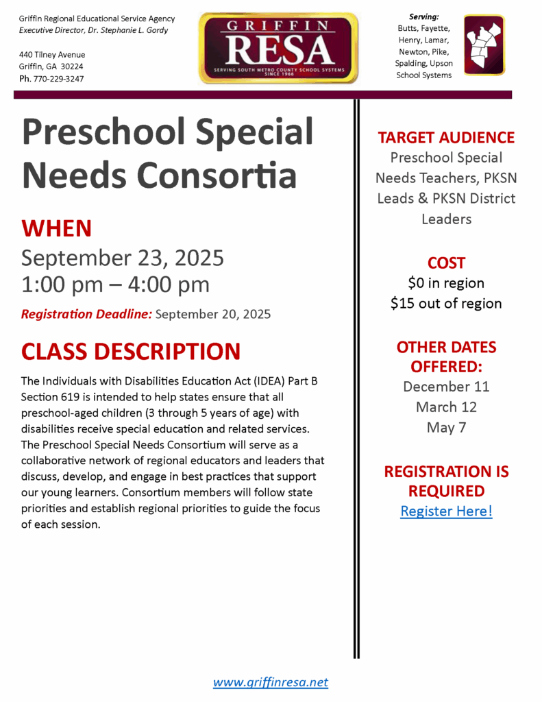 Preschool Special Needs Consortia