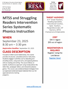 Systematic Phonics Instruction: MTSS & Struggling Readers Intervention Series