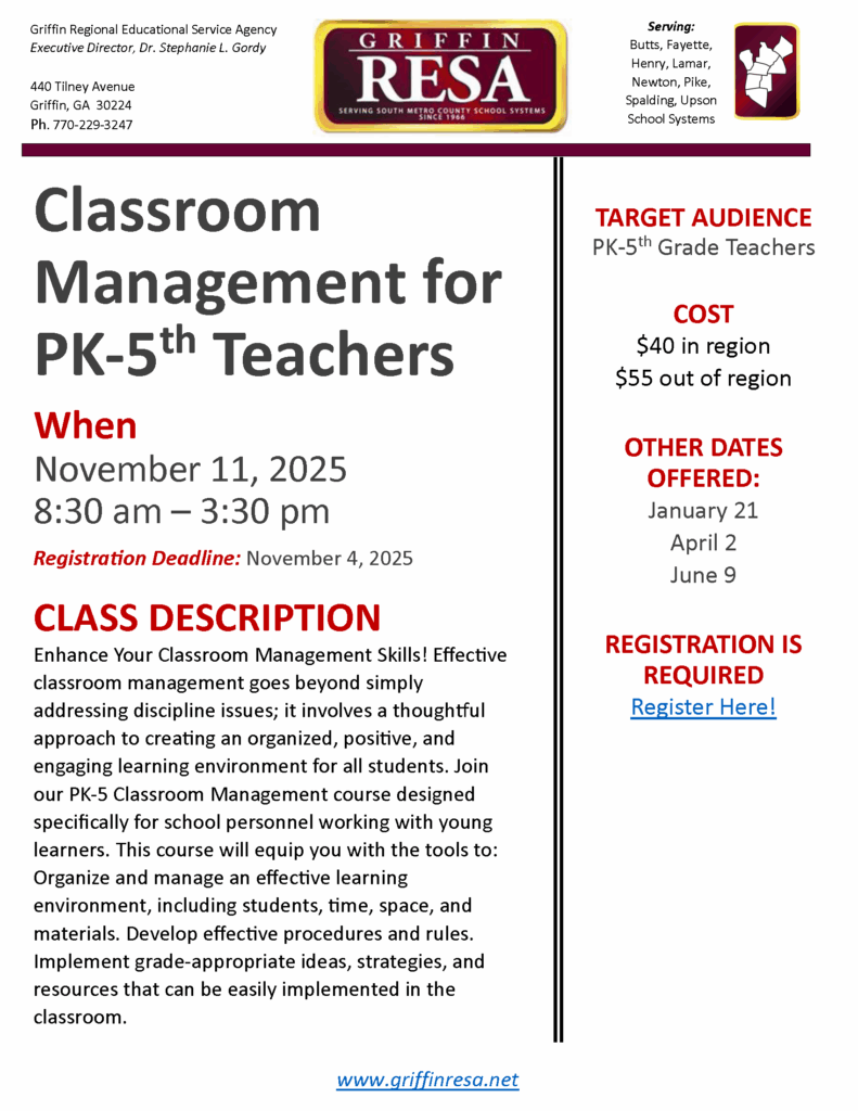 Classroom Management for PK-5th Teachers