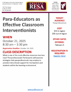 Para-Educators as Effective Classroom Interventionist