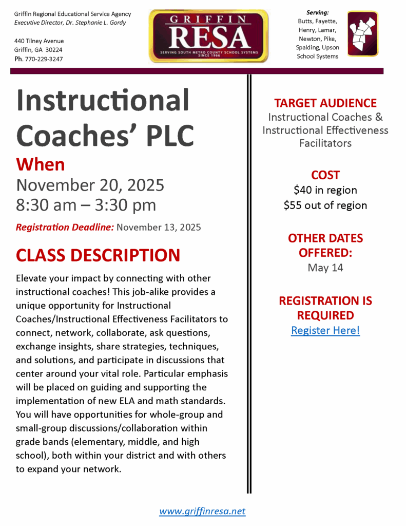 Instructional Coaches’ PLC