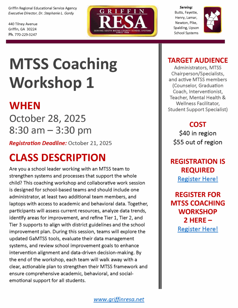MTSS Coaching Workshop