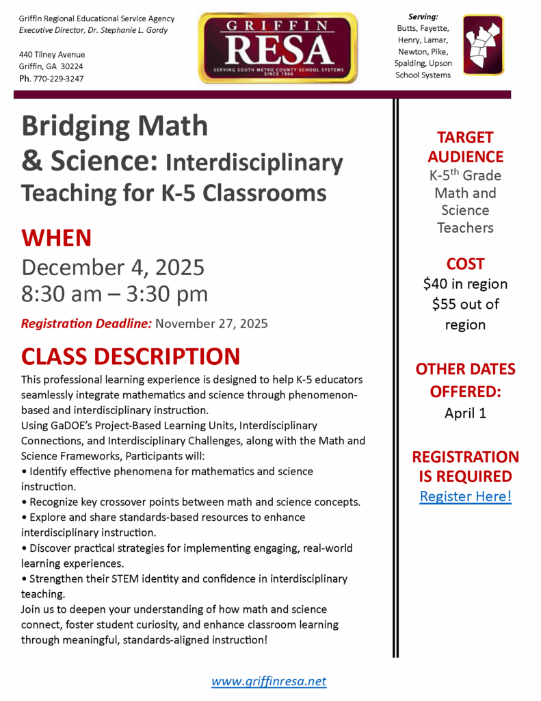 Bridging Math & Science for K-5 Classrooms: Interdisciplinary Teaching
