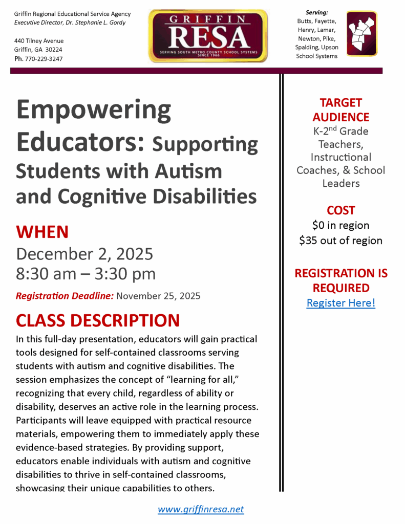 Supporting Students with Autism and Cognitive Disabilities: Empowering Educators