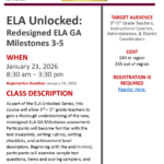 Redesigned ELA GA Milestones for Grades 3-5