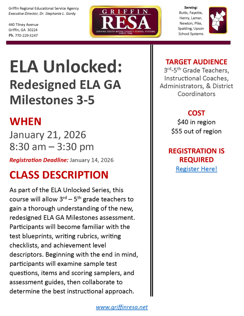 Redesigned ELA GA Milestones for Grades 3-5