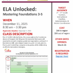 Mastering ELA Foundations 3rd-5th: ELA Unlocked