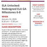Redesigned 6th-8th ELA GA Milestones: ELA Unlocked
