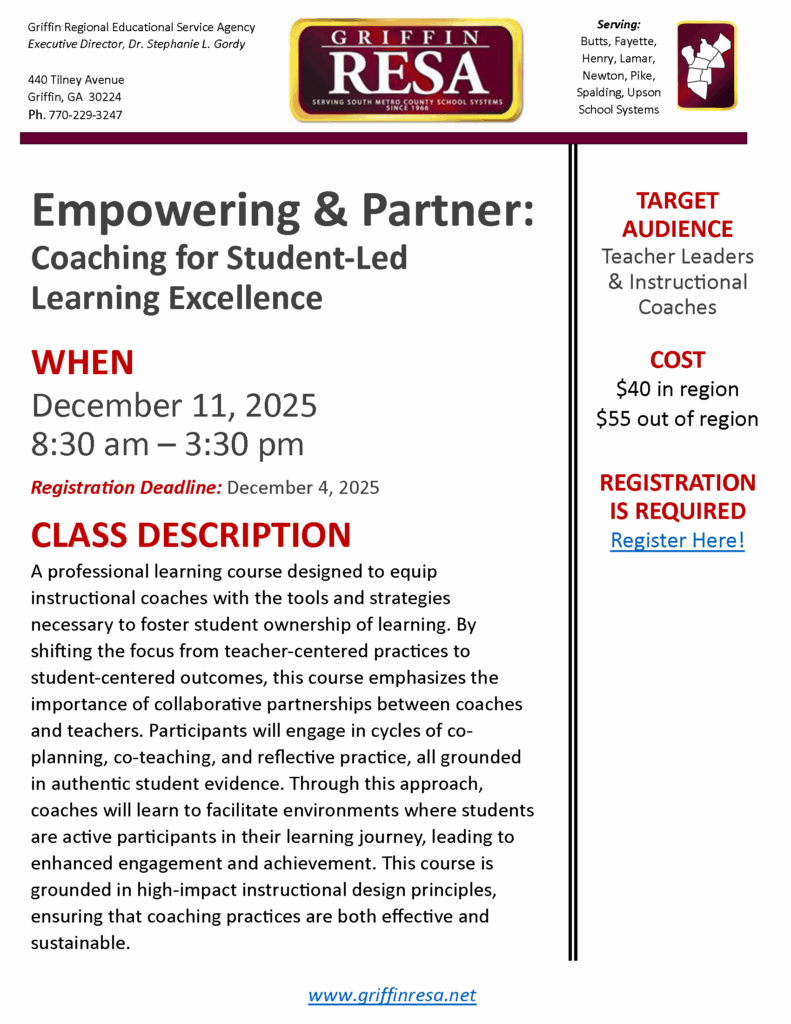 Coaching for Student-Led Excellence: Empower & Partner