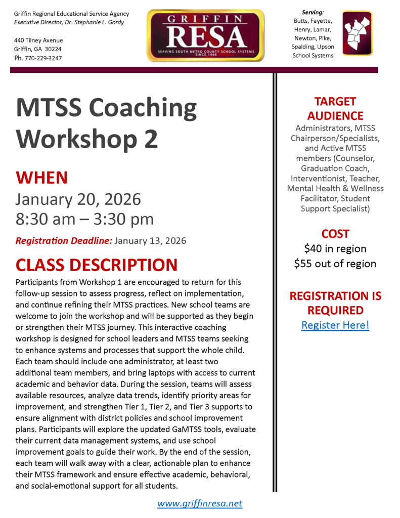MTSS Coaching Workshop