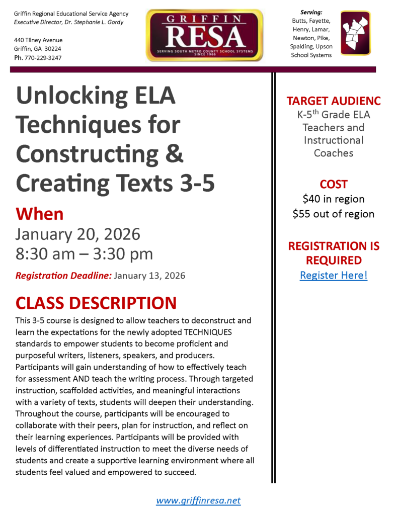 Unlocking ELA Techniques for Constructing & Creating Texts (Grades 3-5)
