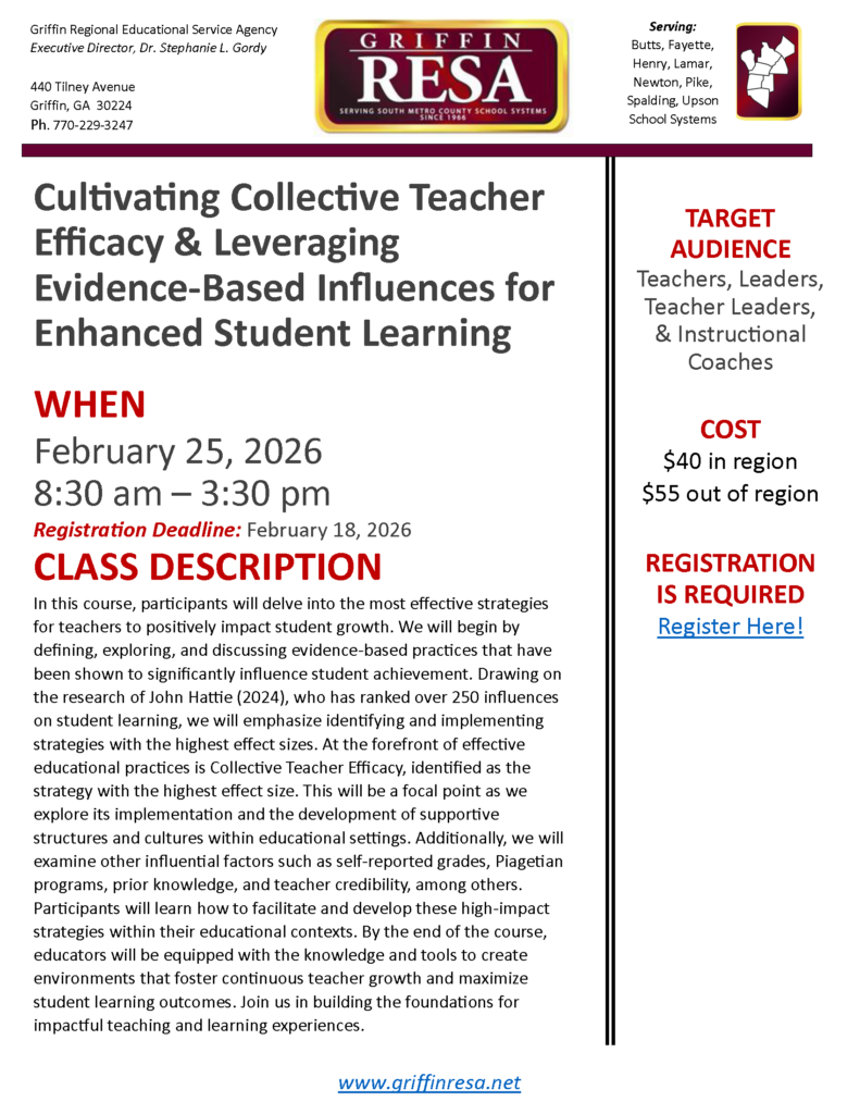 Cultivating Collective Teacher Efficacy & Other Influences | Feb. 25