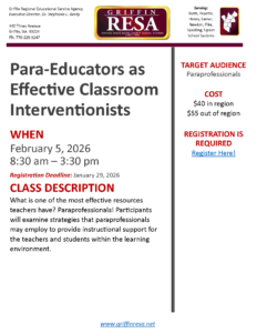 Para-educators as Effective Classroom Interventionists