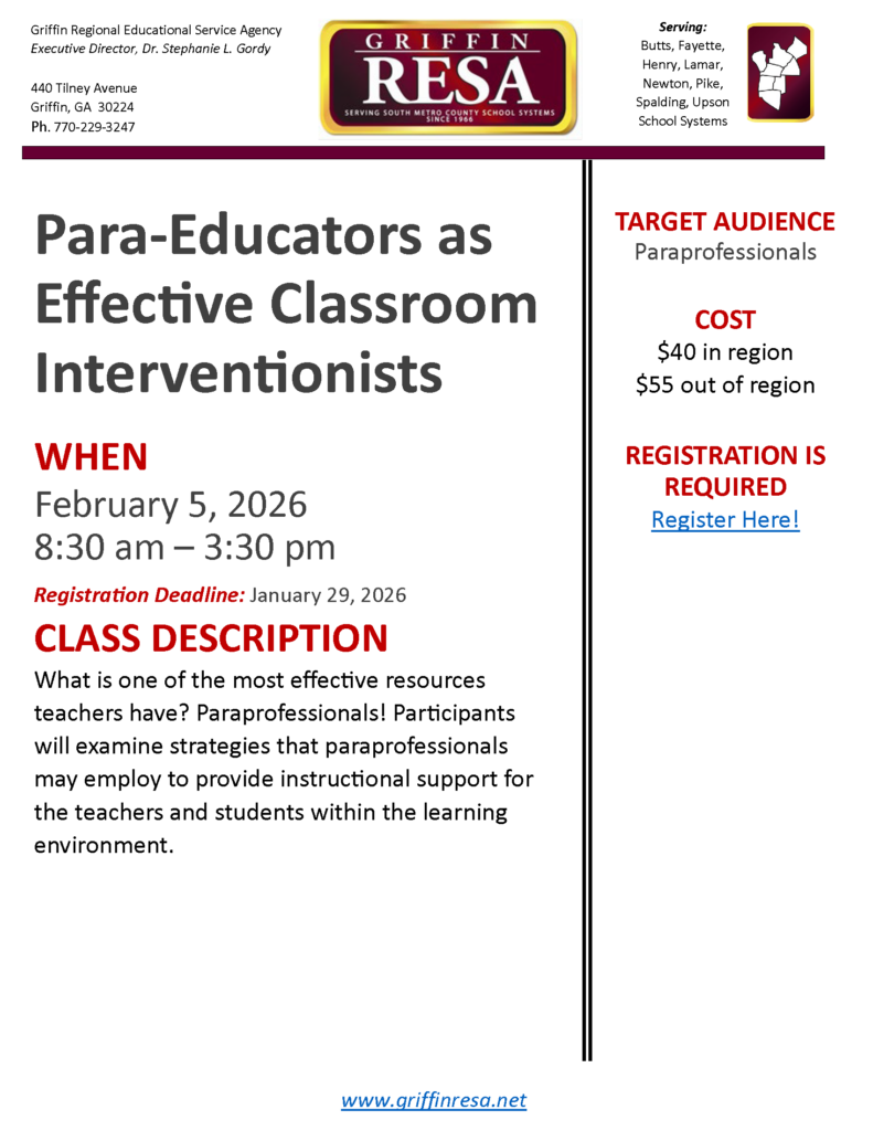 Para-educators as Effective Classroom Interventionists