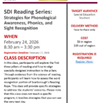SDI Reading: Phonological Awareness, Phonics, and Sight Recognition