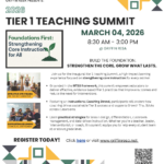 TIER 1 TEACHING SUMMIT – Registration & Call for Presentations