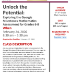 Exploring the Ga Milestones Mathematics for Grades 6-8