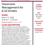 Classroom Management for 6th-12th Grades