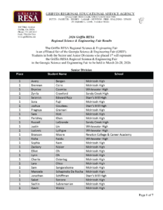 Congrats to 2026 the Regional Grades 3rd-5th Literacy Festival Winners