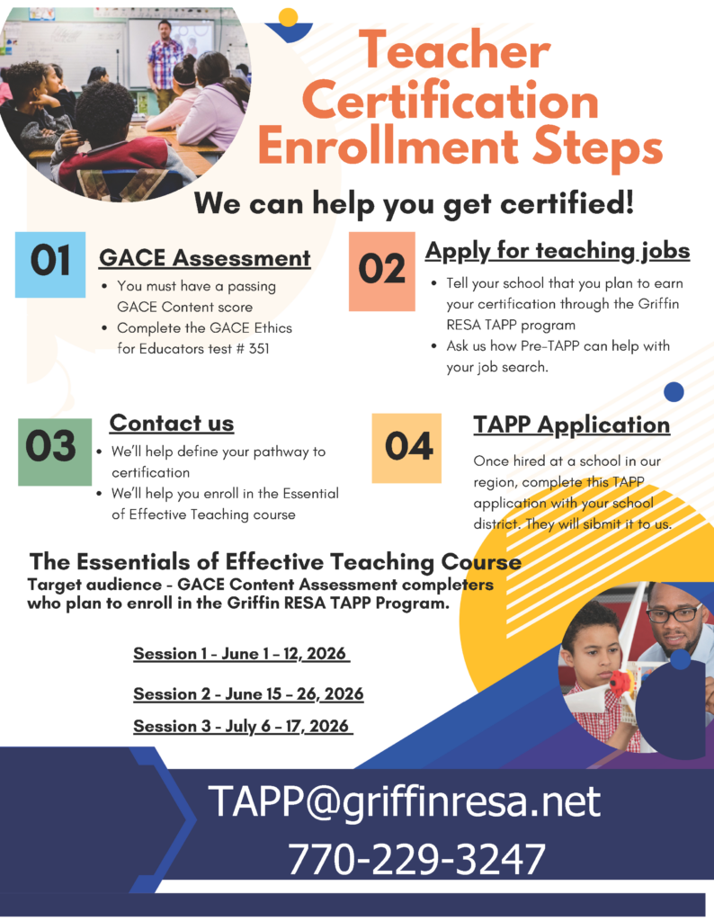 Teacher Certification Enrollment Steps