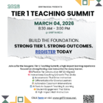 TIER 1 TEACHING SUMMIT – Register NOW