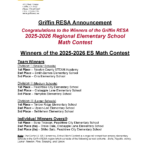 Congrats to 2026 Regional ES Math Competition Winners