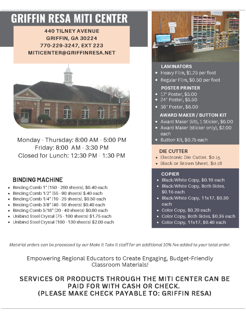 Empowering Regional Educators to Create Engaging, Budget-Friendly Classroom Materials