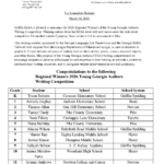 Congrats to Regional Writing Competition Winners