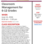 Classroom Management for 6-12 Grades