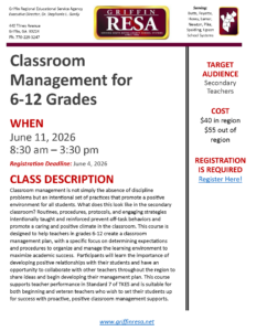 Classroom Management for 6-12 Grades