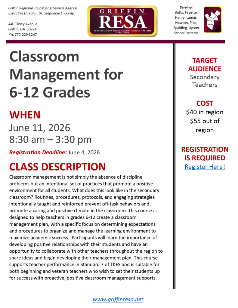 Classroom Management for 6-12 Grades