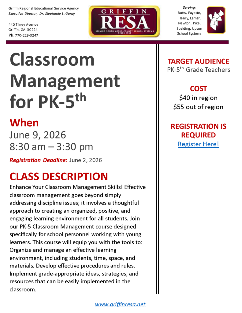 Classroom Management for PK-5th