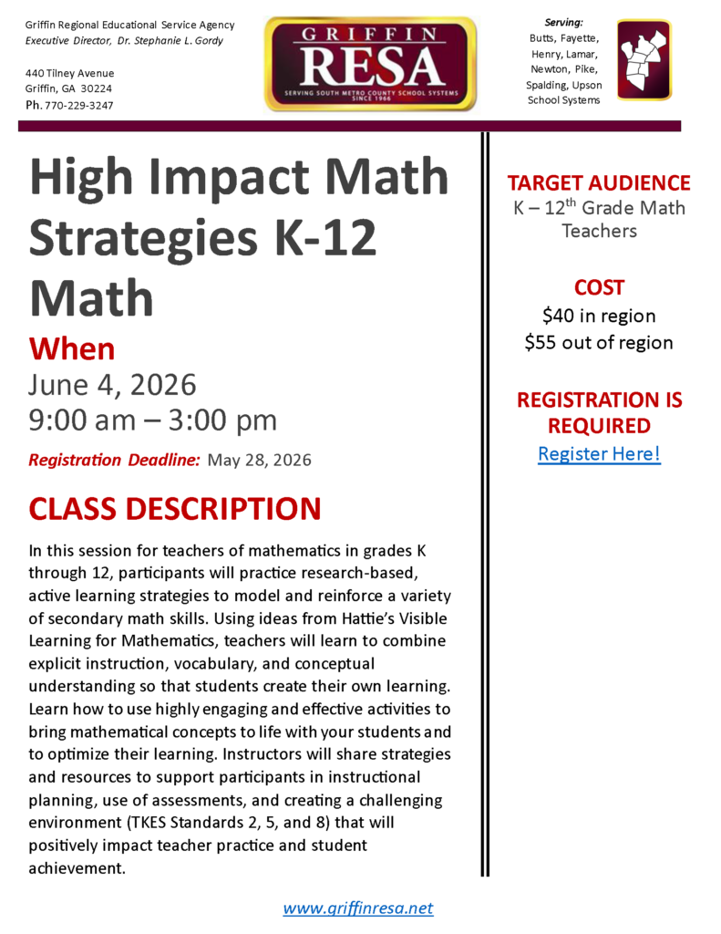 High Impact Math Strategies K-12 Math