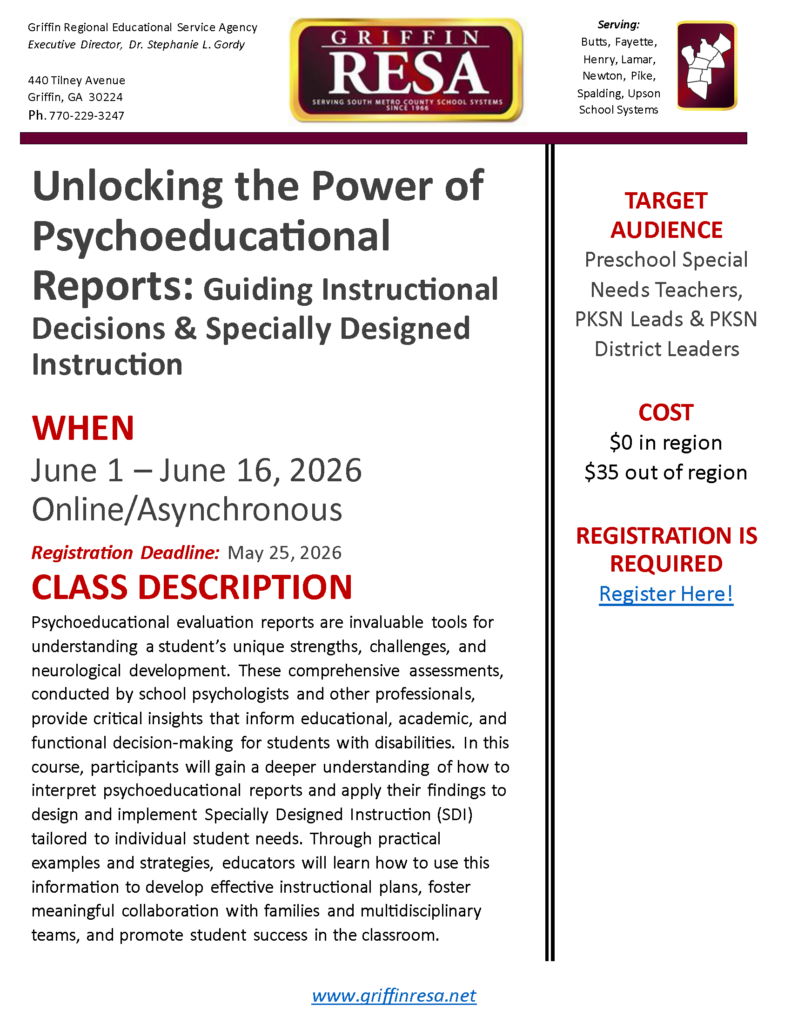 Psychoeducational Reports: Guiding Instructional Decisions & Specially Designed Instruction